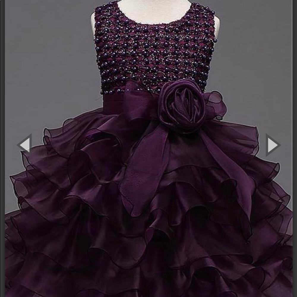 Black Ball-gown Ankle-length Organza Flower Girl Dress-Gownsme